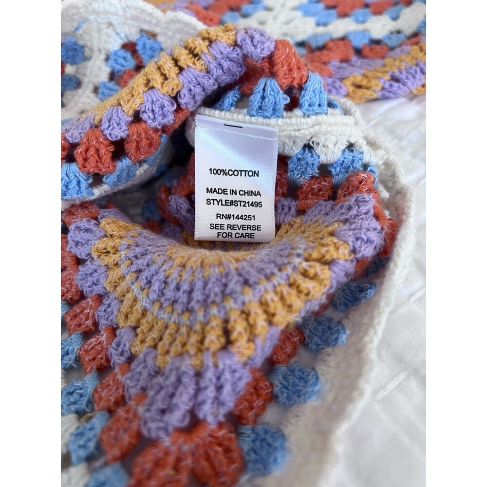 NWT Sincerely Jules Crochet Cropped Sweater 100% Cotton Size Small - Picture 8 of 8